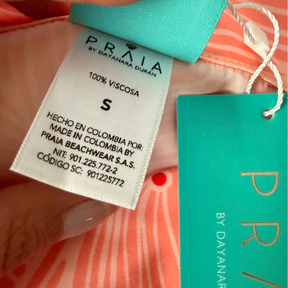 Praia by Dayanara Duran Floral Maxi Skirt | Orange Colombian Designer - Picture 3 of 8